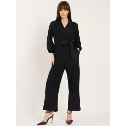 FEMMELLA Black Regular Fit Solid Jumpsuit-picture-38