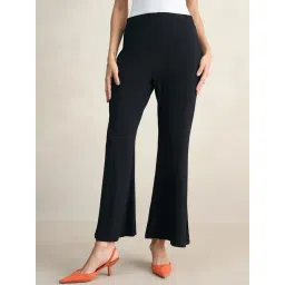 FEMMELLA Black Regular Fit Solid Trousers-picture-39