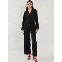 FEMMELLA Black Regular Fit Striped Jumpsuit-picture-35