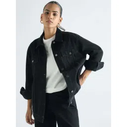 Femmella Black Relaxed Fit Jacket-picture-19