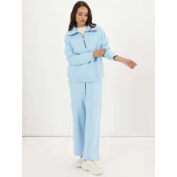 Femmella Blue Cotton Relaxed Fit Sweatshirt-picture-39