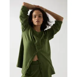 FEMMELLA Green Cotton Solid Shirt-picture-16