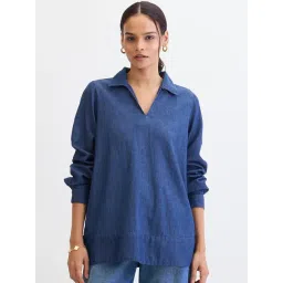 FEMMELLA Navy Blue Regular Fit Solid Top-picture-11