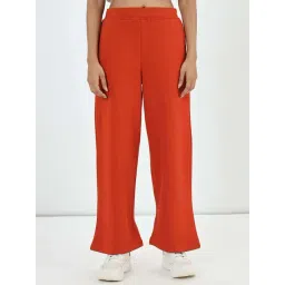 Femmella Orange Cotton Regular Fit Trackpants-picture-31