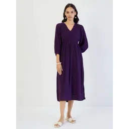 Femmella Purple Regular Fit Dress-picture-30
