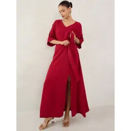 FEMMELLA Red Regular Fit Solid Dress-picture-22