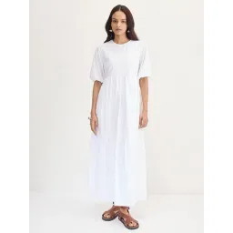 FEMMELLA White Regular Fit Solid Dress-picture-21