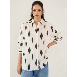 FEMMELLA White Relaxed Fit Printed Casual Shirt-picture-39