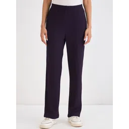 FEMMELLA Women Comfort Straight Fit Mid-Rise Regular Trousers-picture-33