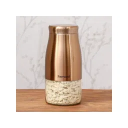 Femora Clear Glass & Steel Metallic Storage Jar (1800 ml) - Set of 1-picture-25