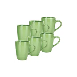 Femora Crafted Ceramics Set of 6 Solid Ceramic Glossy Cups and Mugs-picture-34