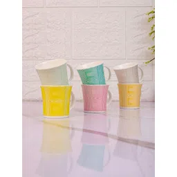 Femora Multicoloured Geometric Ceramic Glossy Cups Set of Cups and Mugs-picture-22