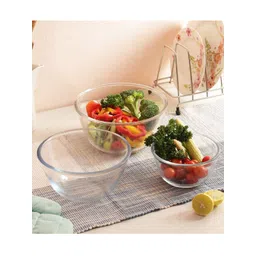 Femora Set of 3 Transparent Borosilicate Glass Microwave Safe All-Purpose Mixing Bowl-picture-28