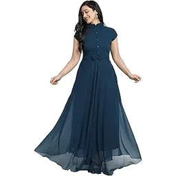 femvy Designer Georgette Maxi Gown For Women-picture-27