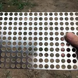 FengYoo 20 Gauge Perforated Metal Sheets 15.5"x11.6" Expanded Metal Mesh Aperture 0.4in 10mm (Approximately 2/5") Perforated Stainless Steel Sheet Stainless Steel Mesh Screen Metal Screen Panel-picture-10