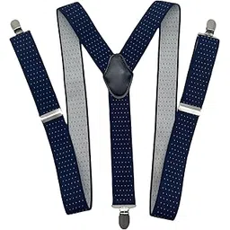 3.5cm Y Type Adjustable Men's Suspenders with 3 Clips and Elastic Belt Straps-image-32
