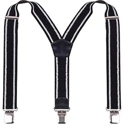 4cm Adjustable Leather Suspenders with 3 Clips for Men and Women-image-16