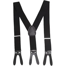 Men's Adjustable Suspenders with Button Loops and Clips Y Back Elastic Braces-image-22