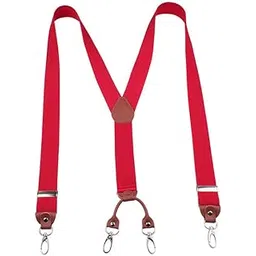 Men's Buckle Suspenders with Four Clips Adjustable Strap Y Back Suspender-image-37