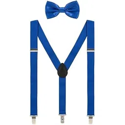 Men's Women's 25mm Adjustable Suspenders with Matching Bow Tie Set Elastic Y Back Braces for Adults-image-26