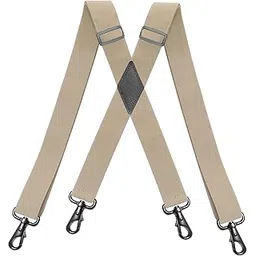 Men's X Shaped 4 Clip Adjustable Suspenders with Elastic Strap-image-13
