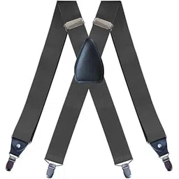 Men's X Shaped Elastic Suspenders with 4 Metal Clips Adjustable Strap-image-15