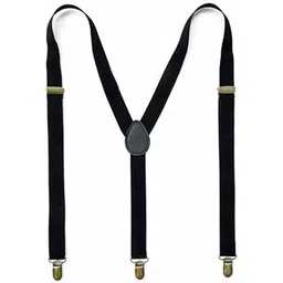 Men's Y Shaped Back Elastic Suspenders with 3 Metal Clips Adjustable Strap-image-46