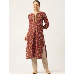 FERANOID Floral Printed Pure Cotton Kurta-picture-39