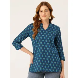 FERANOID Floral Printed Pure Cotton Kurti-picture-41