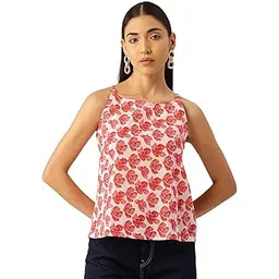 feranoid Relaxed fit Strappy Sleeveless top Digitally Printed on Linen Fabric.-picture-12