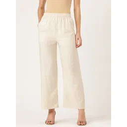 FERANOID Women Embroidered Pure Cotton Ethnic Palazzos-picture-27