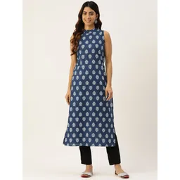 FERANOID Women Ethnic Motifs Printed Cotton Kurta-picture-14