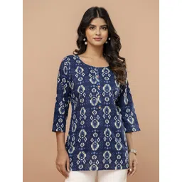 FERANOID Women Ethnic Motifs Printed Pure Cotton Kurti-picture-13