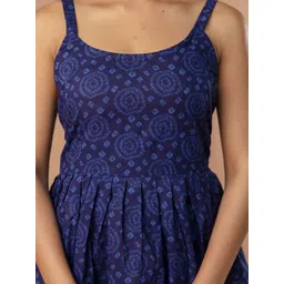 FERANOID Women Floral Embroidered Sleeveless Cotton Peplum Top image 2