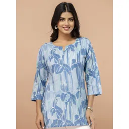 FERANOID Women Floral Printed Pure Cotton Kurti-picture-28