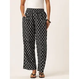 FERANOID Women Paisley Printed Pure Cotton Ethnic Palazzos-picture-34