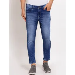 FEVER Men Navy Blue Slim Fit Light Fade Stretchable Jeans-image-25