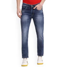 FEVER Men Navy Blue Slim Fit Light Fade Stretchable Jeans-image-11