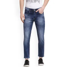 FEVER Men Navy Blue Slim Fit Light Fade Stretchable Jeans-image-19