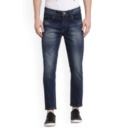 FEVER Men Navy Blue Slim Fit Light Fade Stretchable Jeans-image-21