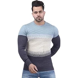 feverfew Fashionable Solid Sweater| Pullover Sweater | Round Neck Sweater | Casual wear Sweater for Men | Full Sleeves Sweater | Self Design-picture-16