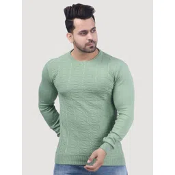FEVERFEW Men Self Design Pullover Sweetshirt-picture-39