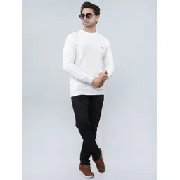 FEVERFEW Men Solid Self Design Fashion Pullover Sweaters-picture-38