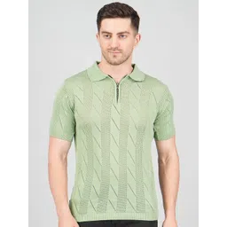 FEVERFEW Men Striped Henley Neck Pockets T-shirt-picture-26