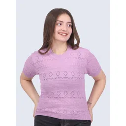 FEVERFEW Women Crochet Striped Cotton Top-picture-15