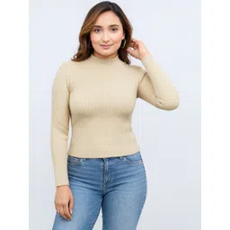 FEVERFEW Women Ribbed Woollen Pullover-picture-33