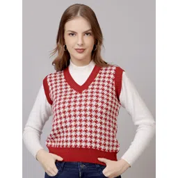 FEVERFEW Women Self Design Cable Knit Woollen Pullover Sweaters-picture-13