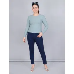 FEVERFEW Women Self Design Pullover Sweater image 2