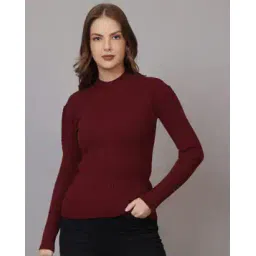 feverfew Women Self-Design Round Neck Pullover-picture-10