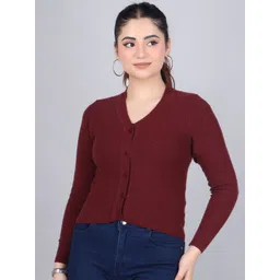 FEVERFEW Women V-Neck Cardigan-picture-15